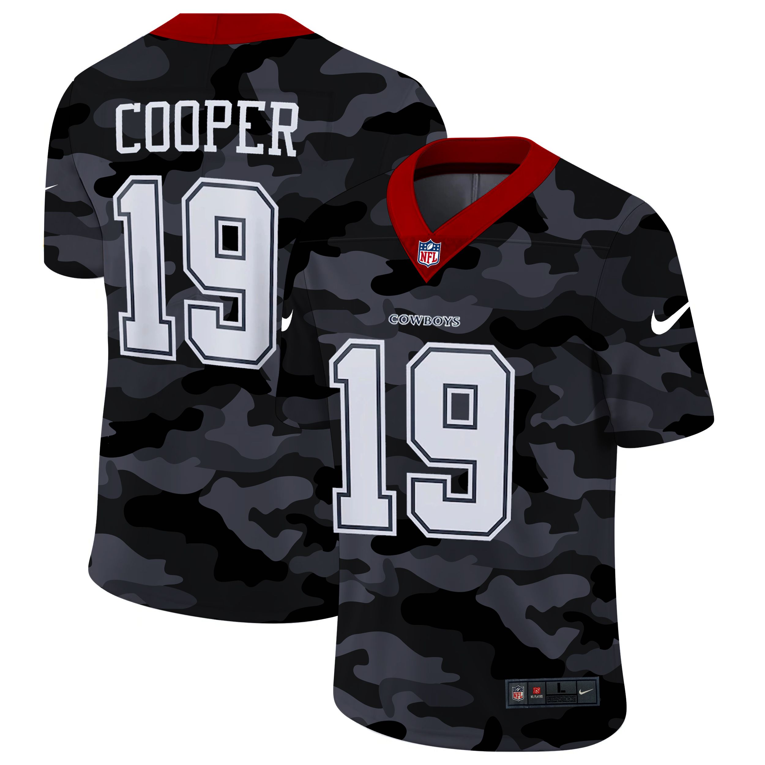 Men Dallas cowboys #19 Cooper 2020 Nike Camo Salute to Service Limited NFL Jerseys->denver broncos->NFL Jersey